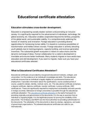 PPT Educational Certificate Attestation PowerPoint Presentation Free