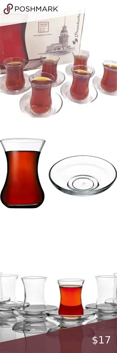 Pasabahce Premium Turkish Tea Glasses And Saucers Turkish Tea Tea