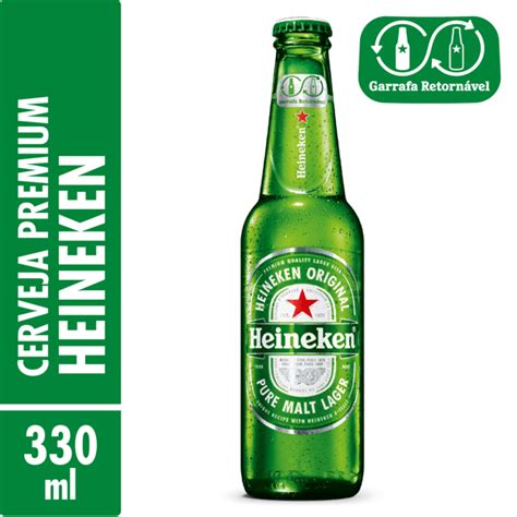 Cerveja Lager Heineken Long Neck 330ml Center Box