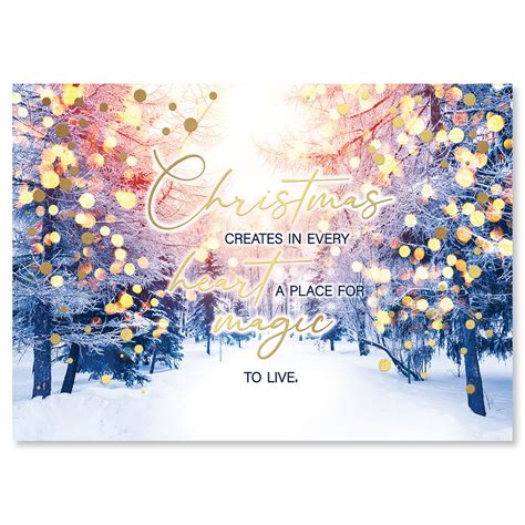 Sparkling Snow Deluxe Foil Christmas Cards Current Catalog