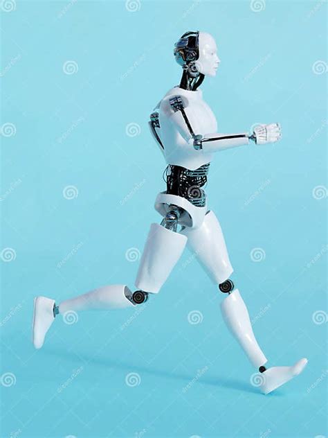 Robot Man Running 2 Stock Illustration Illustration Of Robot 69552526