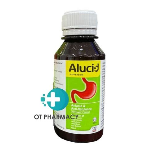 Alucid Suspension Antacid And Anti Flatulence Peppermint Flavour 100ml