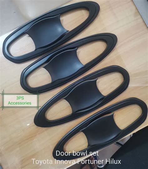 Toyota Fortuner Innova Hilux Door Handle And Bowl Oblong Matte Black