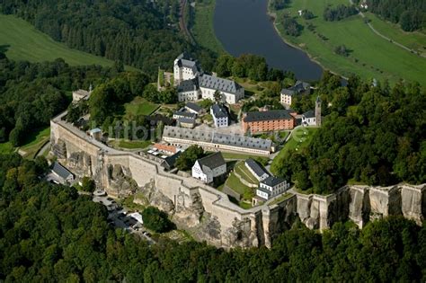 Luftbild Königstein Festung Königstein an der Elbe im Landkreis