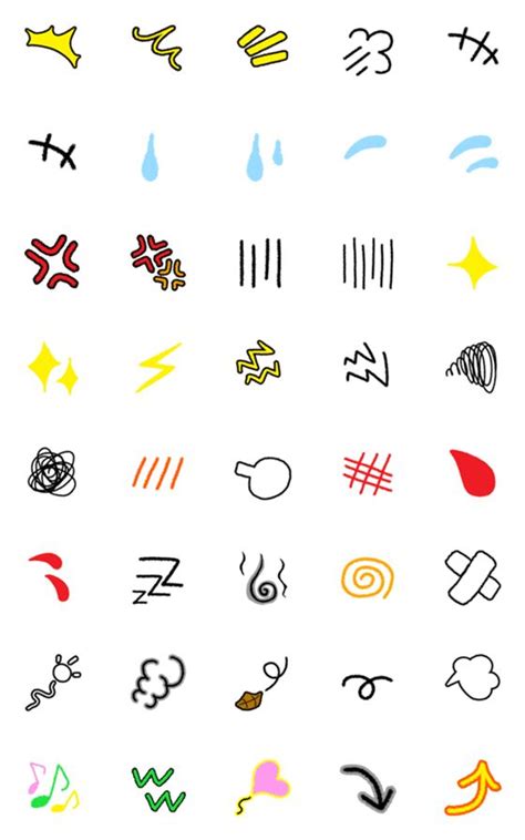 Manga Symbol Line Emoji Line Store Comic Tutorial Art Tutorials