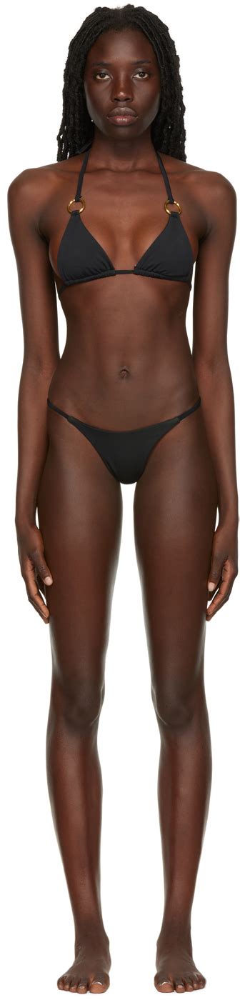 Black Mini Ring Bikini By Louisa Ballou On Sale