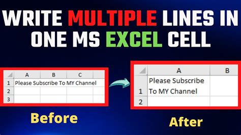 How To Type Multiple Lines In A Cell In Excel