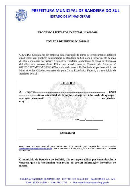 PDF PREFEITURA MUNICIPAL DE BANDEIRA DO SUL TP 001 Particular De