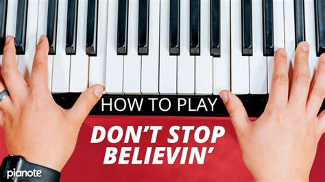 Learn To Play Dont Stop Believin By Journey Beginner Piano Lesson With Sheet Music