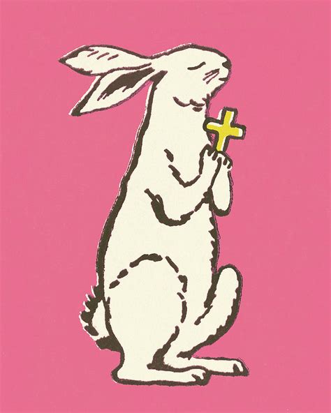 Praying Rabbit Drawing by CSA Images - Fine Art America