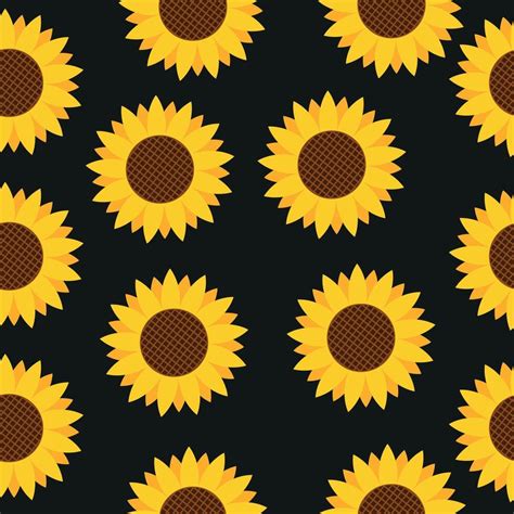 Seamless Sunflower Pattern 44587446 Vector Art At Vecteezy