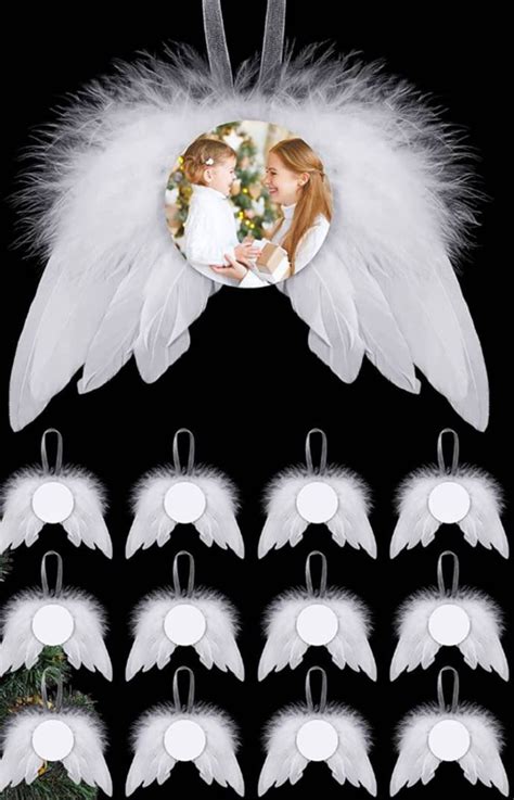 Angel Wings Ornament Sublimation Blank Etsy