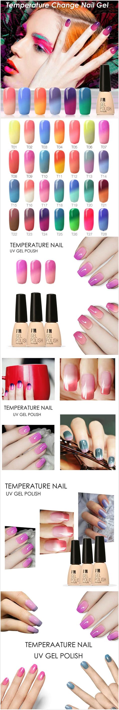 Focallure Soak Off Uv Led Temperature Color Changing Gel Nail Polish