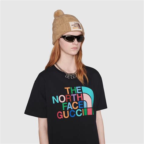 The North Face X Gucci Cotton T Shirt In Black Gucci® Pl