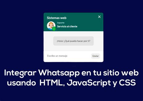 Integrar Whatsapp En Tu Sitio Web Usando HTML JavaScript Y CSS