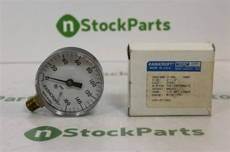 Ashcroft W H L Nsfb Pressure Gauge Connection Size