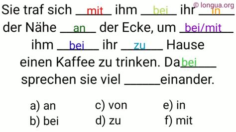 Sie Traf Ihn An Der Ecke Pr Positionen Einsetzen Und Ben Im Caf Zu