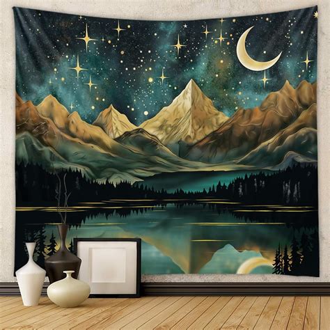 Zhung Ree Mountain Tapestry Nature Landscape Rocky Mountain Tapestry