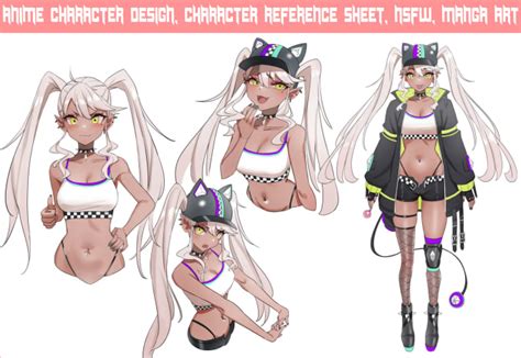 Draw Anime Character Design Character Sheet Reference Sheet Nsfw