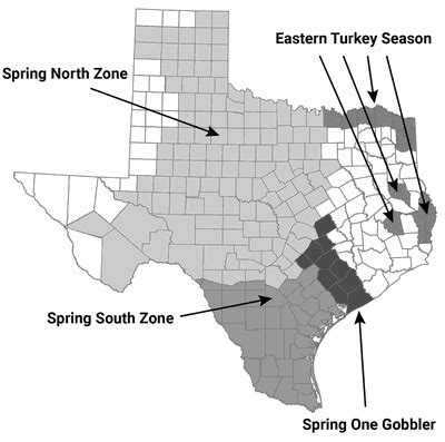 Spring Turkey Hunting Zones Map — Texas Parks & Wildlife Department