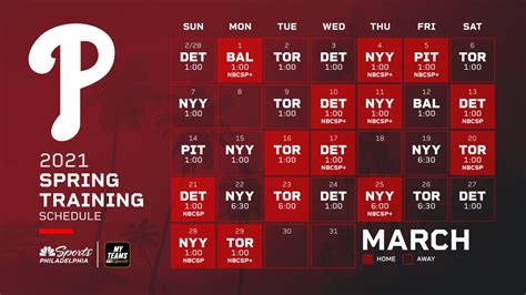 2021 Phillies Spring Training TV Schedule – NBC10 Philadelphia