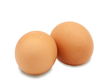 Two Brown Eggs From A Chicken On A Transparent Background PNG