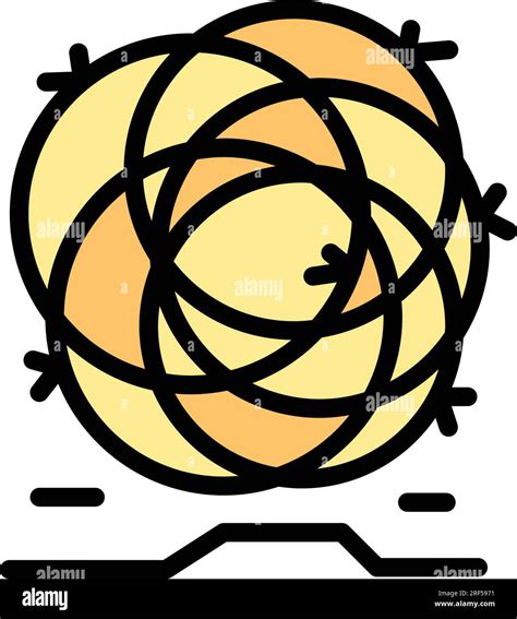 Tumbleweed Icon Outline Vector Desert Ball Western Bush Color Flat