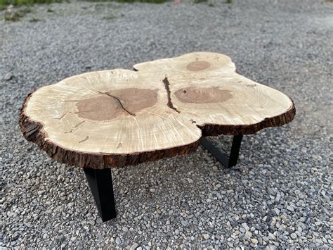 Hand Crafted Live Edge Maple Coffee Table By Martin Rustics