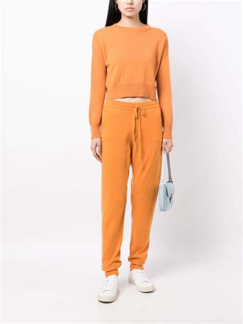 Teddy Cashmere Milano Cashmere Track Pants Orange Farfetch