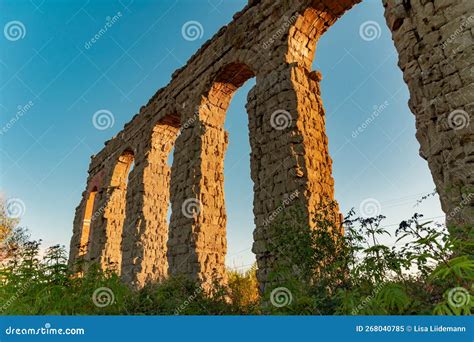 Detail Of Architecture Of Roman Aqueducts Rome Italy Stock Image