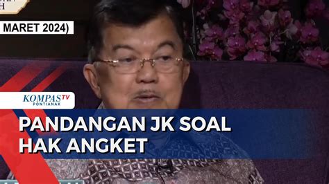 Jusuf Kalla Sebut Hak Angket Bagus Untuk Ketiga Paslon Pilpres