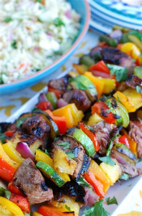 Grilled Hawaiian Steak Kabobs A Cedar Spoon