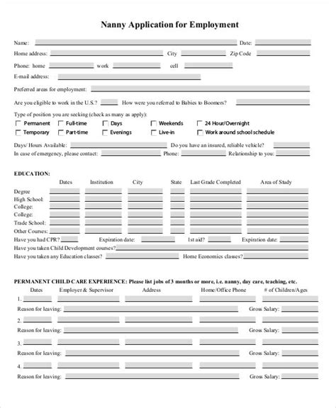 Nanny Handbook Template