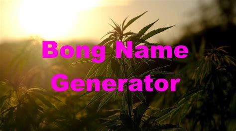 Bong Name Generator Funny Bong Names Killer Bong Name Ideas