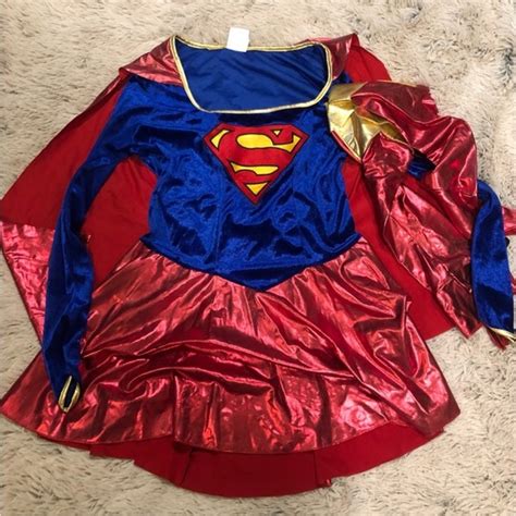 Dresses Halloween Superwomen Supergirl Costume Outfit Size Medium Poshmark