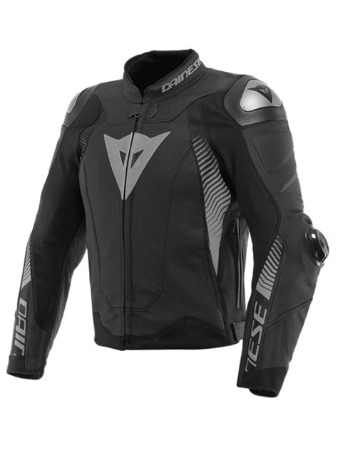 Kurtka motocyklowa skórzana Dainese Super Speed 4 czarno szara