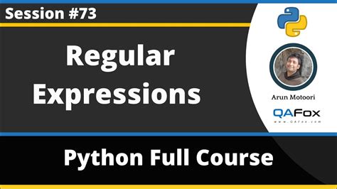 Regular Expressions In Python Python Tutorial Part 73 Youtube