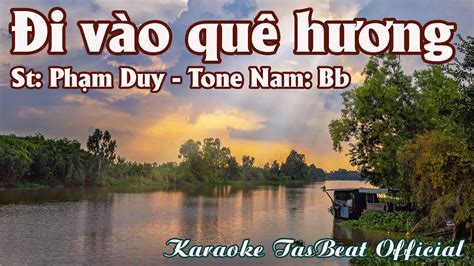 Karaoke Đi Vào Quê Hương Tone Nam TAS BEAT YouTube