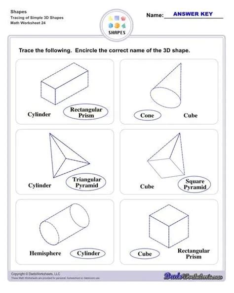 Shapes and Solids Worksheets | Shapes worksheets, Worksheets, Math ...