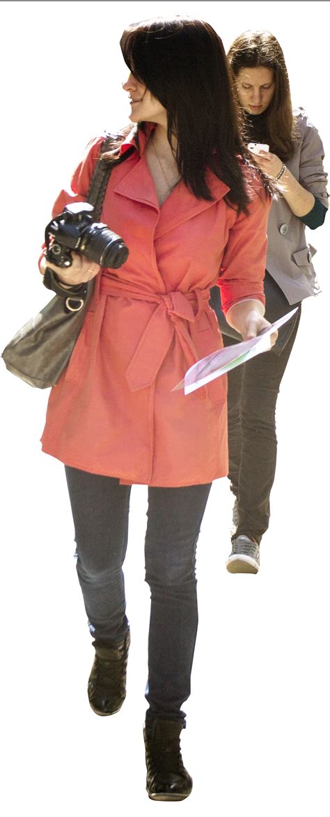 Two Women Walking Together Cutout