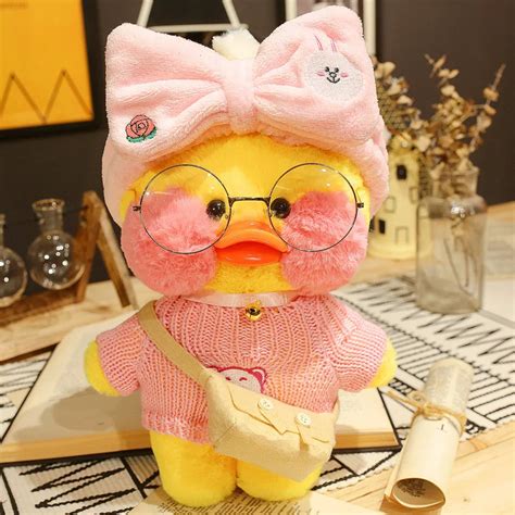 Cm Patos Amarelo Lalafanfan Kawaii Caf Mimi Pato Brinquedo De Pel Cia