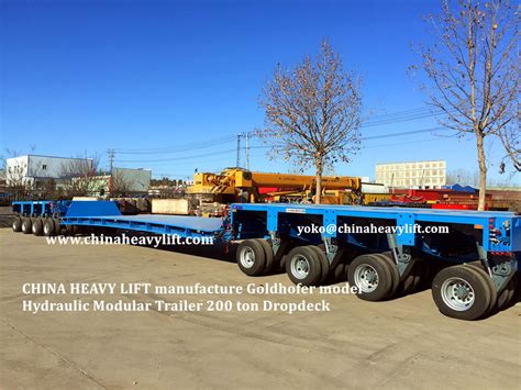 CHINA HEAVY LIFT 200 Ton Dropdeck For Goldhofer Hydraulic Modular