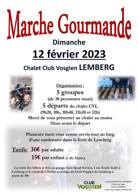 Club Vosgien Lemberg Marche Gourmande 2023