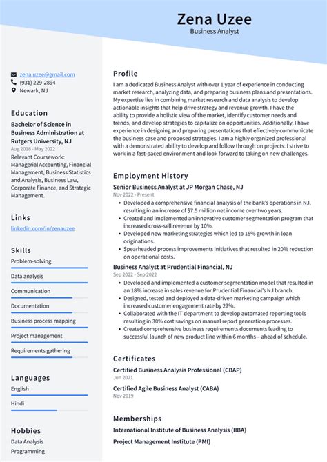 Google Business Analyst Resume Examples ResumeCat