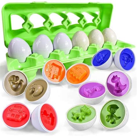 Jouets Oeufs de Pâques Tri des Couleurs Reconnaissance de Formes