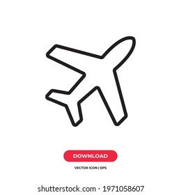 Airplane Icon Vector Plane Sign Stock Vector (Royalty Free) 1971058607 ...