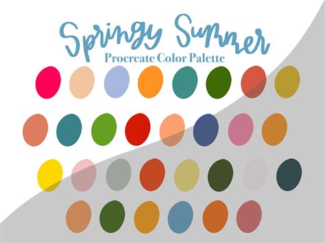 Design And Templates Ipad Procreate Tools Color Swatches Spring Picnic