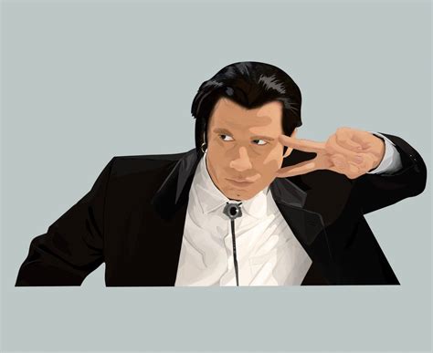 Sticker John Travolta Dance Scene Pulp Fiction Film Sticker For