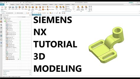 Siemens Nx Tutorial D Modeling Project Youtube