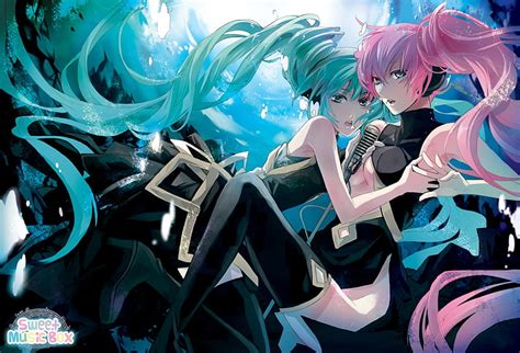 Hatsune Miku And Megurine Luka Pretty Outift Cg Megurine Nice Anime